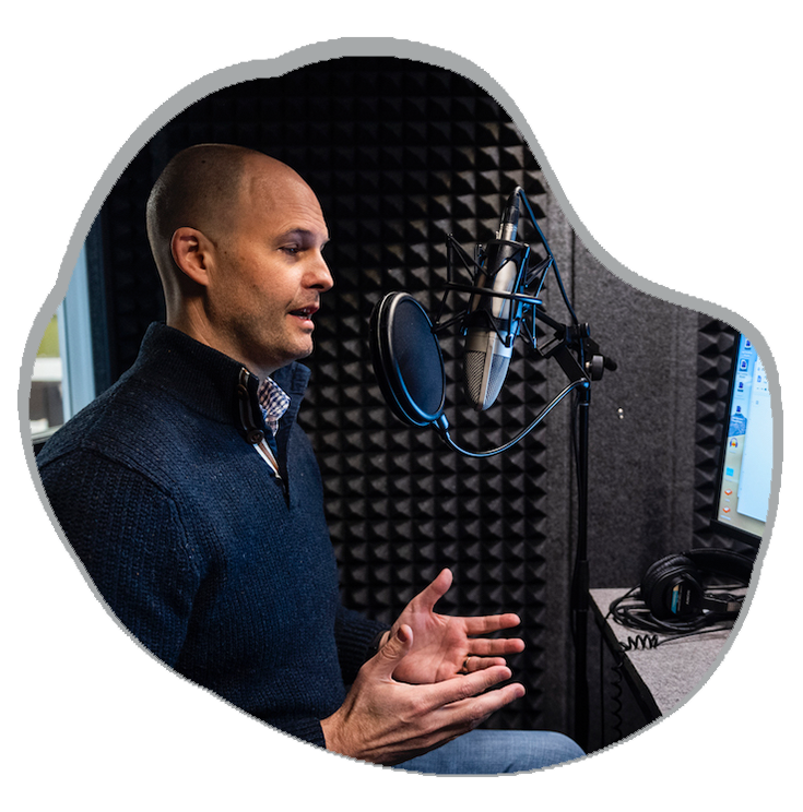 Dr. Cortland Dahl recording in studio